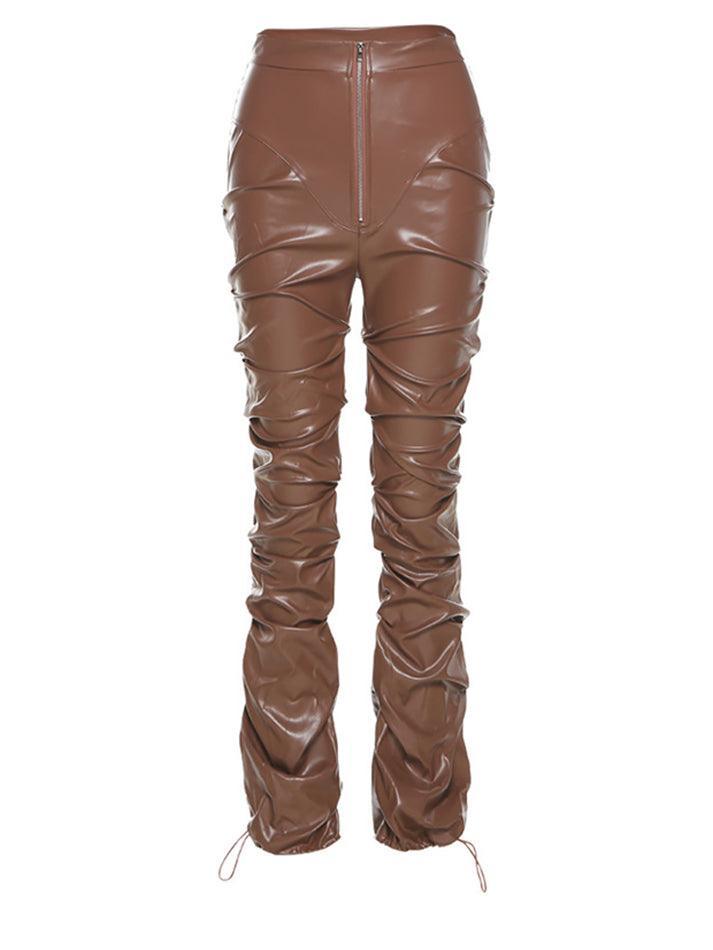 Stacked Pu Leather Pants – AnotherChill