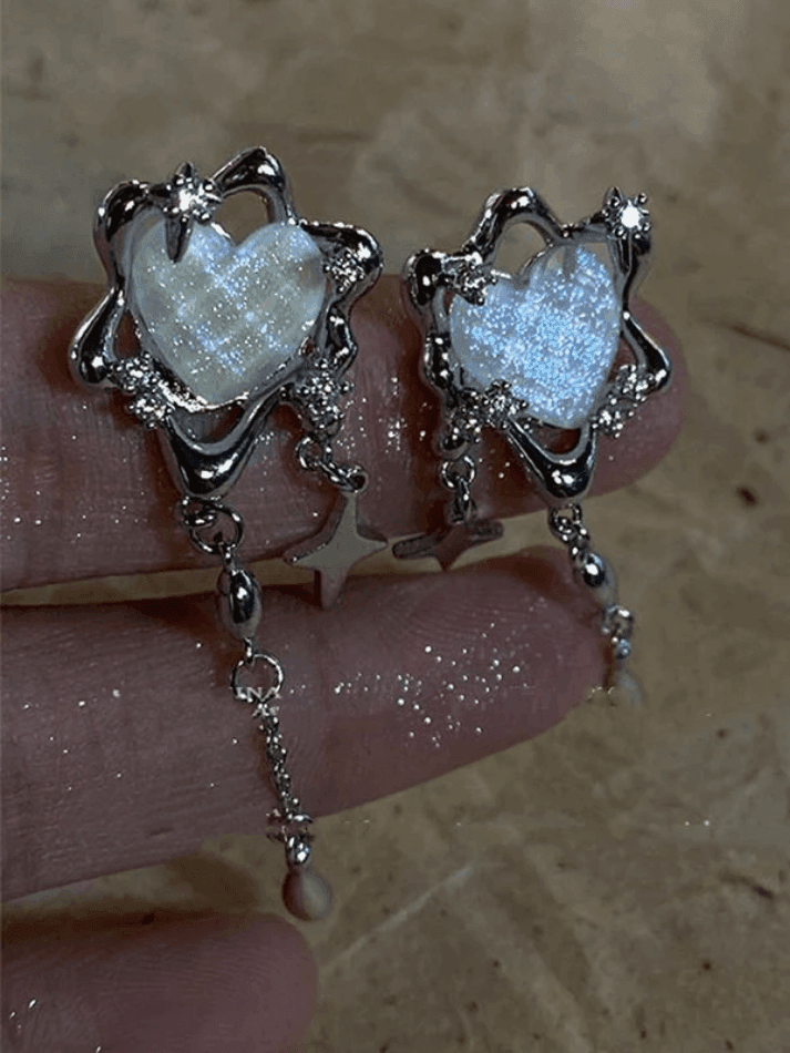 Tassel Star Heart Charm Earrings - AnotherChill