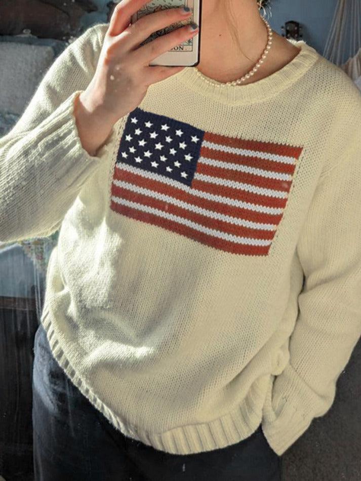 USA Flag Knitted Sweaters - AnotherChill