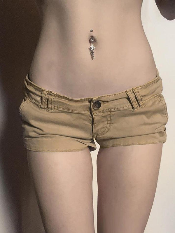 Vintage Basic Low-Waist Denim Shorts - AnotherChill