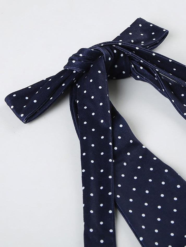 Vintage Halter Tie Polka Dot Two-Piece Set - AnotherChill