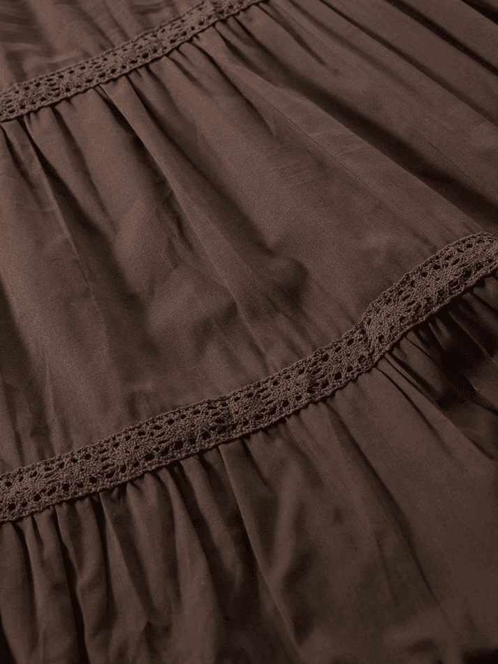 Vintage Tiered Midi Skirt - AnotherChill