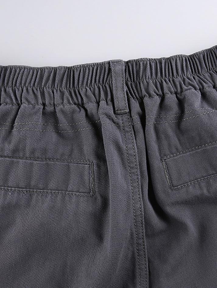 Washed Pocket Solid Cargo Pants - AnotherChill