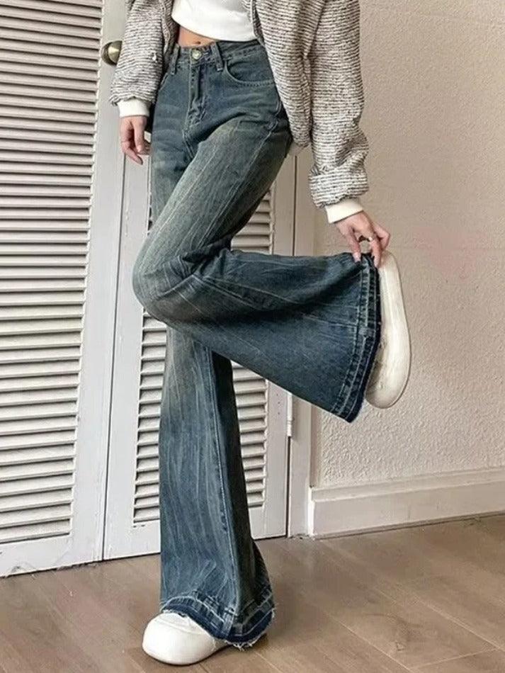 Vintage High Rise Flare Jeans - AnotherChill