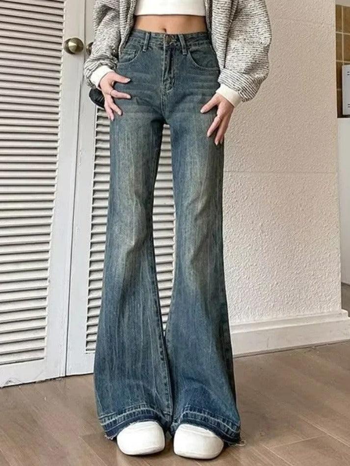 Vintage High Rise Flare Jeans - AnotherChill