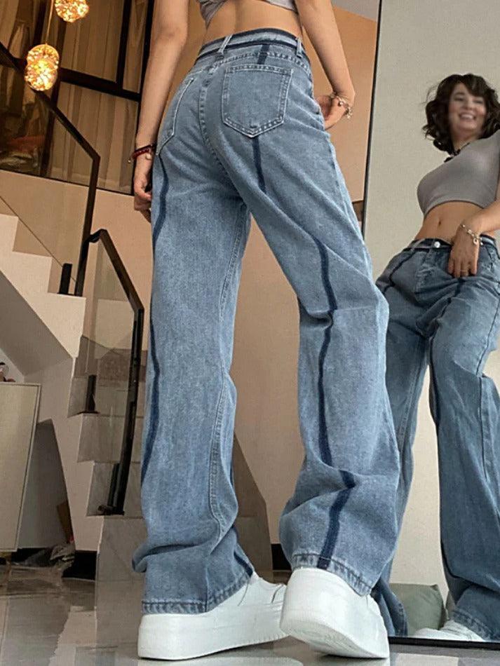 Creative Wash High Rise Boyfriend Jeans - AnotherChill