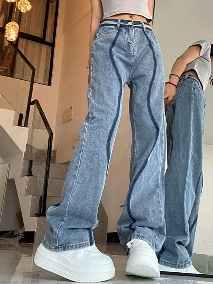 Creative Wash High Rise Boyfriend Jeans - AnotherChill