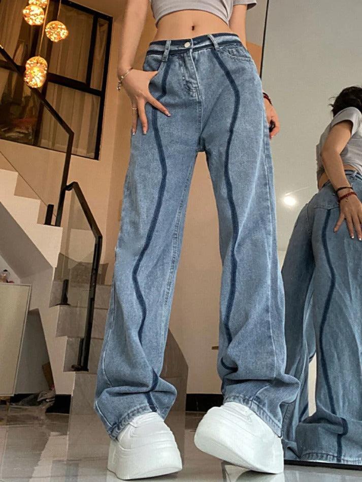 Creative Wash High Rise Boyfriend Jeans - AnotherChill