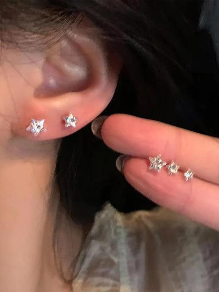 Glittering Zircon Mini Star Earring - AnotherChill