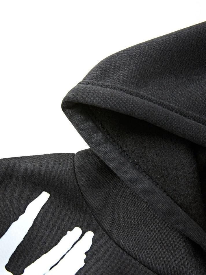 Men's Skull Graphic Black Pullover Hoodie - AnotherChill