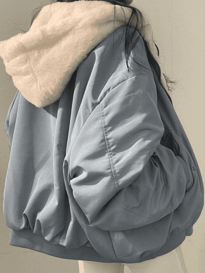 Reversible Oversize Fleece Hooded Jacket - AnotherChill