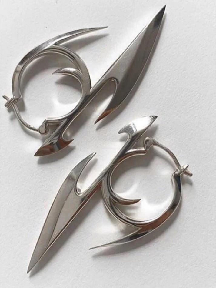 Silver Punk Character Earrings - AnotherChill