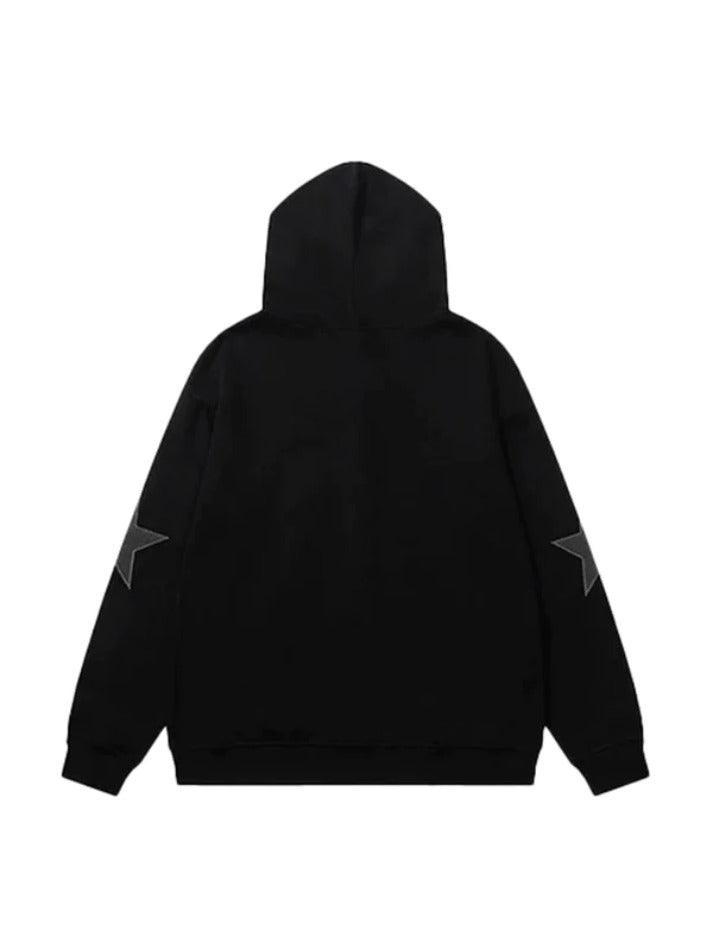 Star Zip Up Oversized Hoodie - AnotherChill