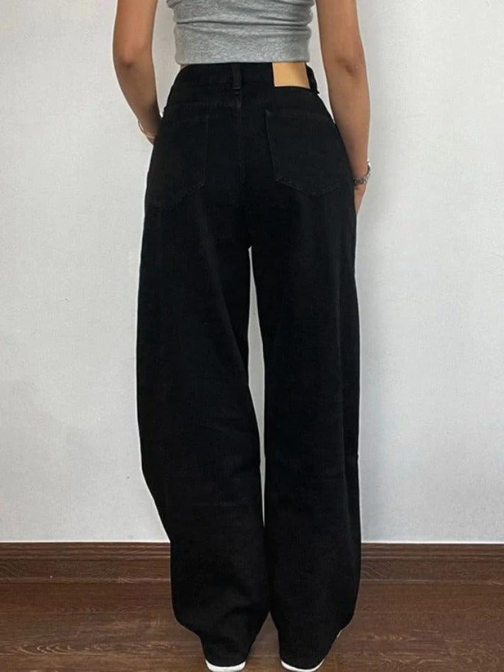 Versatile Black High Rise Boyfriend Jeans - AnotherChill