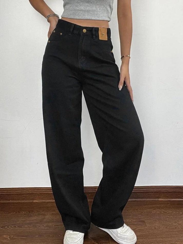 Versatile Black High Rise Boyfriend Jeans - AnotherChill